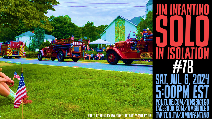 photo of small town 4th of july parade in a poster for this show